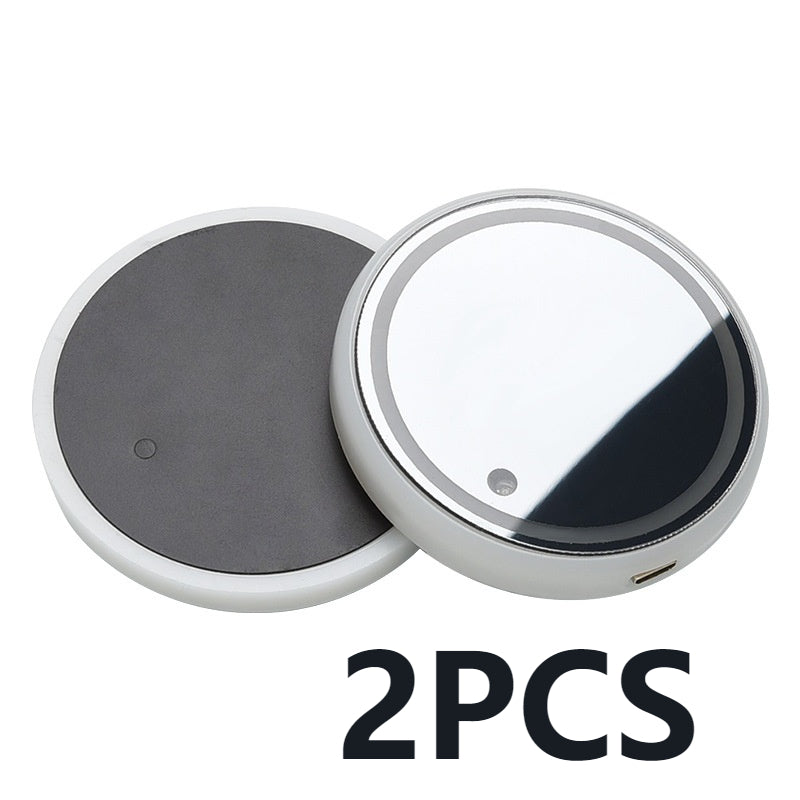 Colorful Cup Holder LED Light-up Coaster Solar & USB Charging Vehicle DealSniper.net 2pc USB