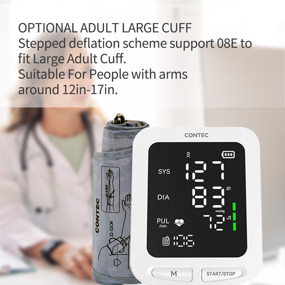 CONTEC08E LED Screen Electronic Sphygmomanometer Adult BP Cuff Monitor Blood Pressure NIBP Records Electronics DealSniper.net