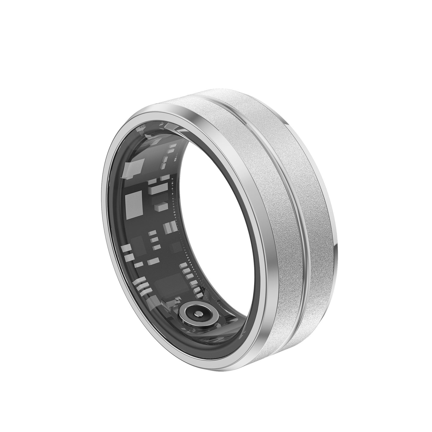 Smart Ring For Men Women Heart Rate Blood Oxygen Jewelry DealSniper.net No10 silvery