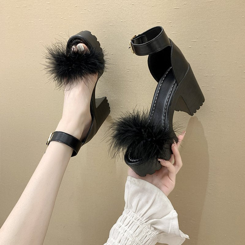 Fashion Plus Size Waterproof Platform High Heel Sandals Women Women DealSniper.net