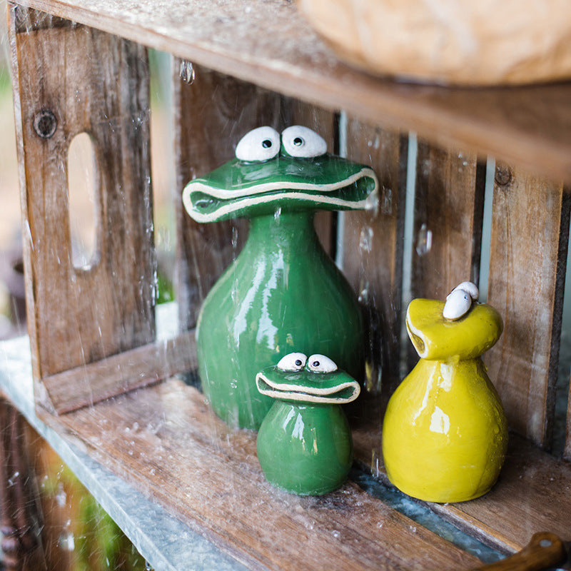 Gua's Family Of Three Ornaments Frog Animal Creative Home Decor DealSniper.net
