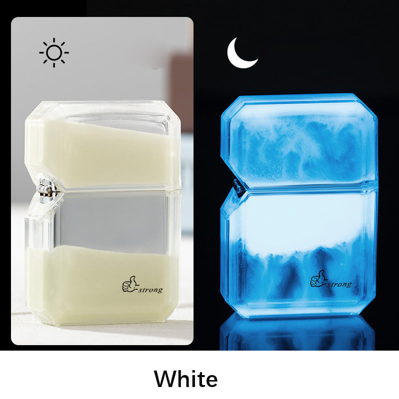 New Luminous Quicksand Windproof Lighter Gadgets Gym From House Quicksand white Single
