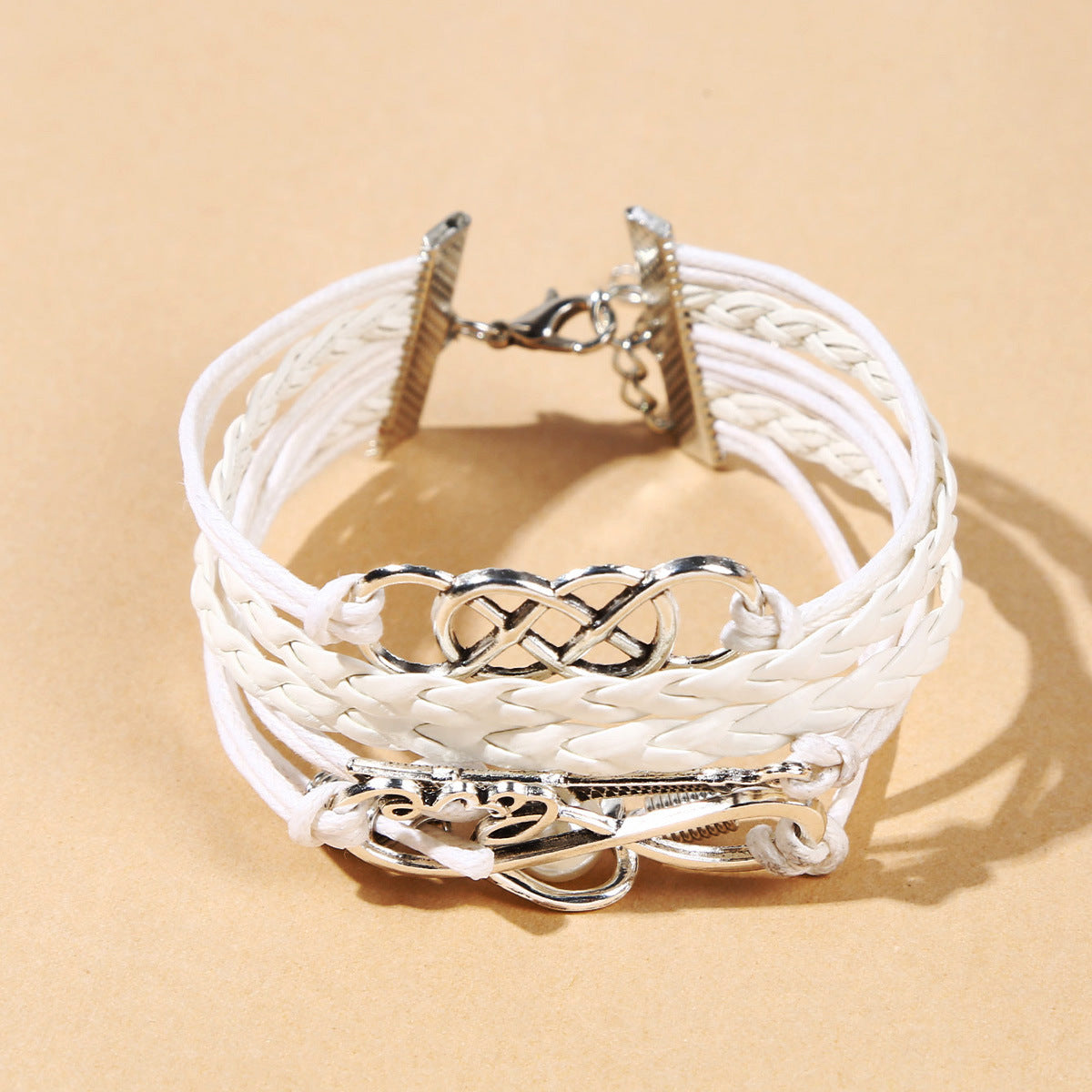 European And American Hand-woven Bracelet Love Pearls Jewelry DealSniper.net