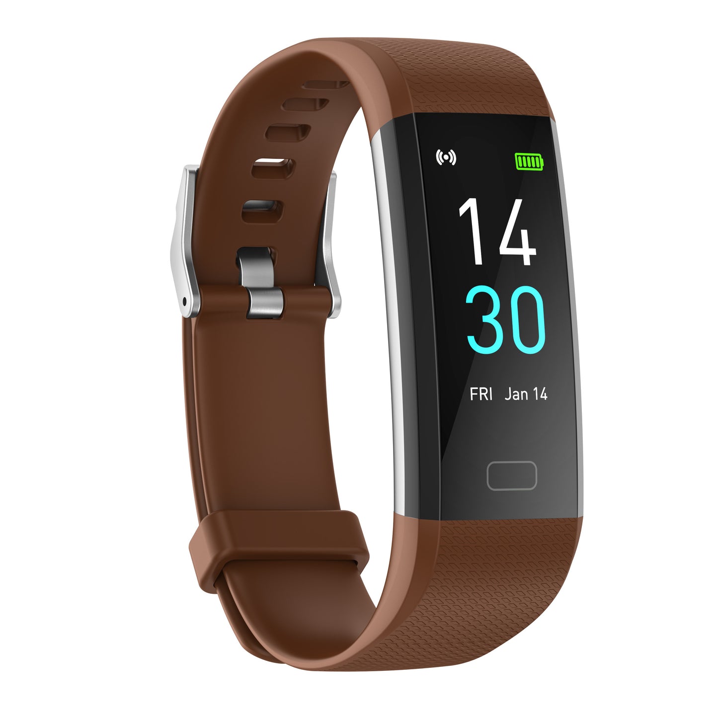 Blood Pressure Fitness Heart Rate Meter Step Temperature Smart Watch Health DealSniper.net Brown