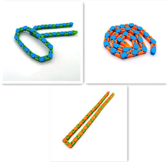 Funny Fidget Chain Anti Stress Toy for Adult Bike Chain Fidget Bracelet Puzzle Educational Toys Kids DealSniper.net Set