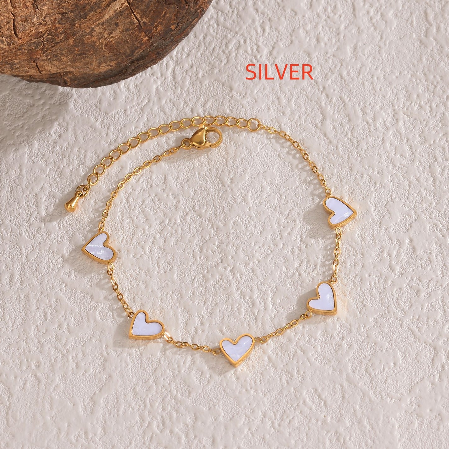 Ins Love Bracelet Stainless Steel Dripping Heart Bracelet Jewelry Gym From House Silver white