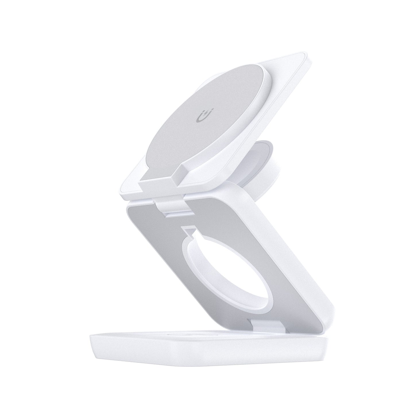 Foldable Magnetic Wireless Charger Mobile Phone Holder Gadgets Gym From House White 1PC