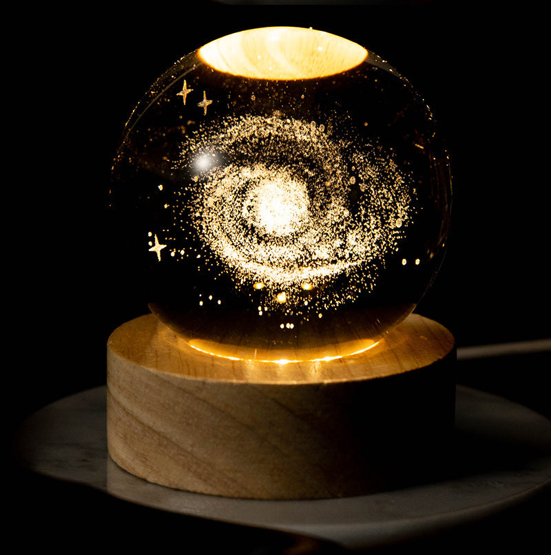 Creative Usb Luminous Crystal Ball Ornaments House DealSniper.net The Milky Way 10cm box packing