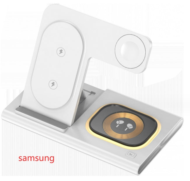 Fashion Folding Four-in-one Wireless Charger Gadgets Gym From House White Samsung Version