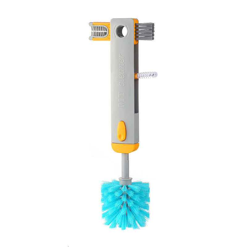 4 In 1 Bottle Gap Cleaner Brush Multifunctional Cup Cleaning Kitchen DealSniper.net Grey