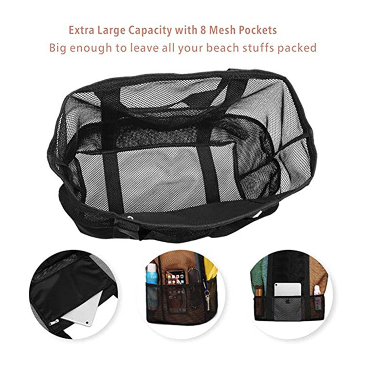 Large-capacity Mesh Portable Beach Bag Travel dealsniper-net