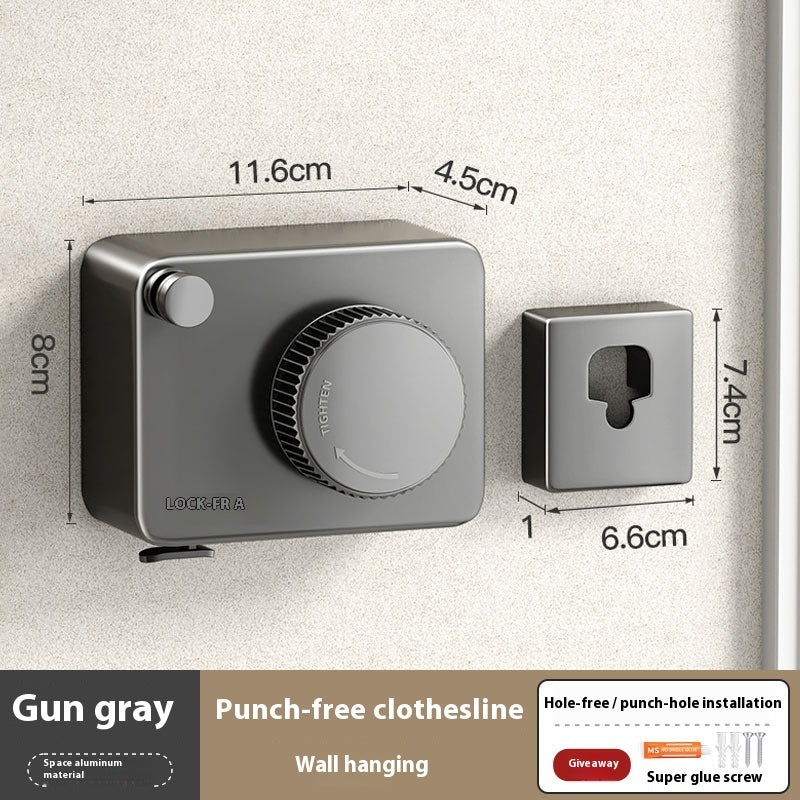 Wall Hanging Laundry Line Household Wire Telescopic House DealSniper.net Gun Gray Retractable 420cm