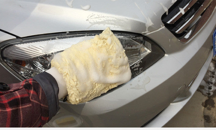 Single-sided Wool Car Wash Gloves Vehicle DealSniper.net