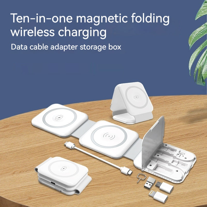 Multifunctional Three-in-one Folding Magnetic Phone Holder Electronics DealSniper.net