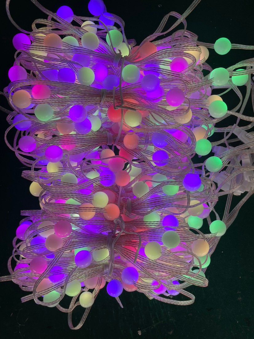 Smart LED RGB Curtain String Lights Bluetooth Holidays DealSniper.net White Ball 3x3M AU