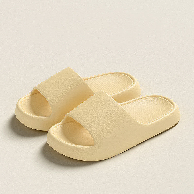 Solid Thick-soled Home Slippers Summer Non-slip Floor Men DealSniper.net Yellow 36to37