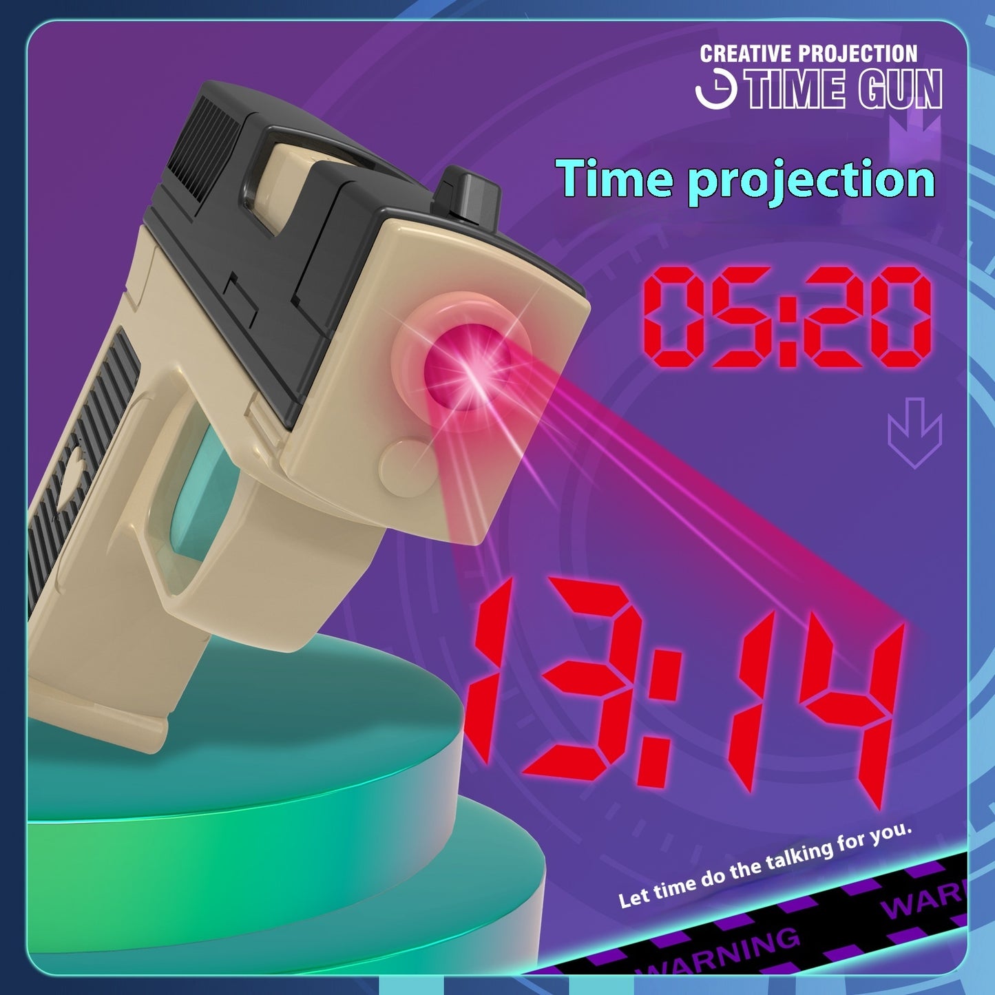 Creative Projection Time Gun Luminous Measurable Time Toy Kids DealSniper.net