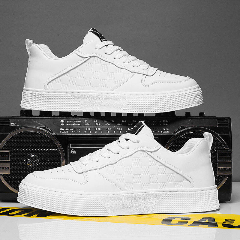 Casual Lace-up Sneakers Men Fashion Breathable Plaid Flats Shoes Men DealSniper.net