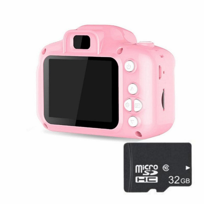 Children's HD Digital Waterproof Camera Electronic dealsniper-net Pink With 32G Card