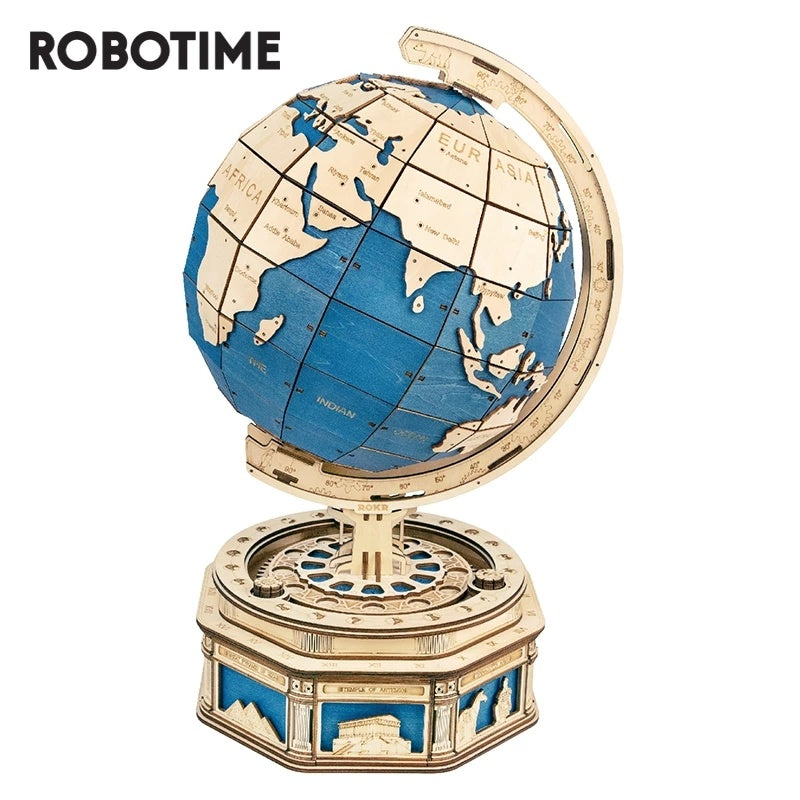 Robotime Globe Earth 567pcs 3D Wooden Puzzle Games Home Decor DealSniper.net