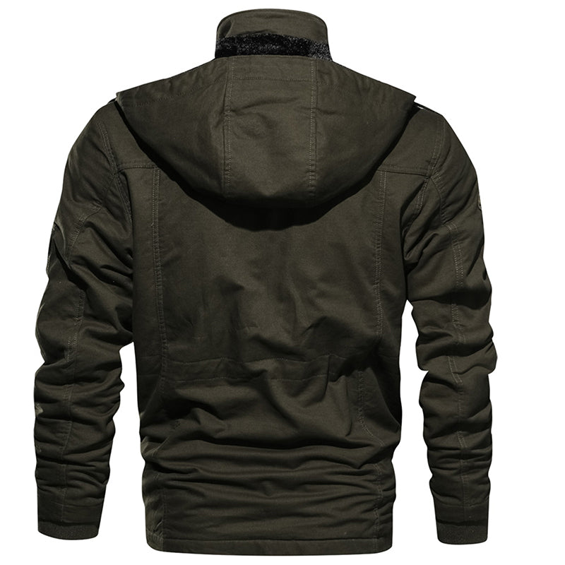 Men Winter Fleece Jacket Warm Hooded Coat Thermal Thick Outerwear Male Military Jacket Men dealsniper-net