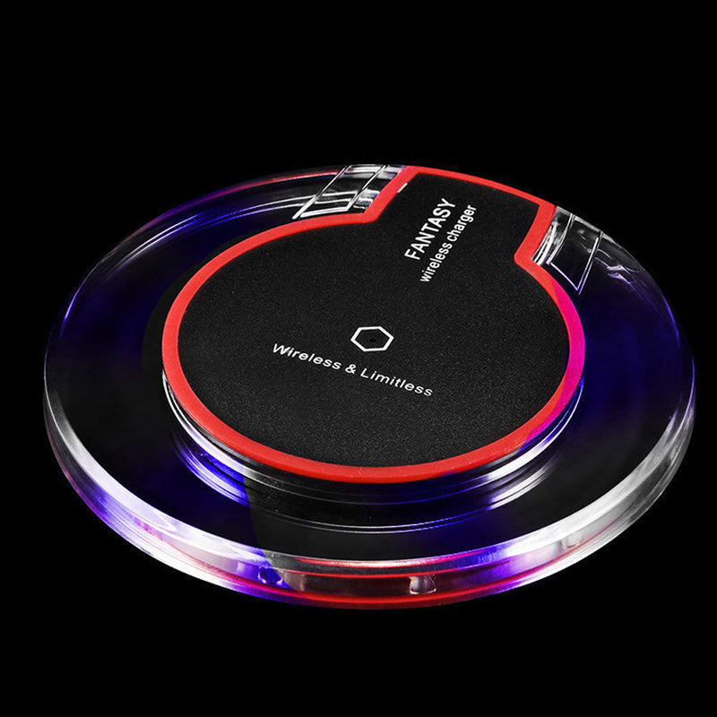 New Wireless Charging Dock Charger Crystal Round Electronics DealSniper.net