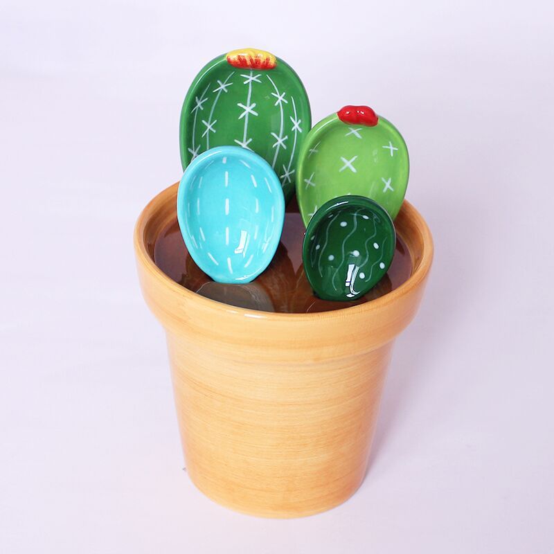 Ceramic Spoon Rice Cactus Scale Spoon Baking Measuring Spoon Deals DealSniper.net