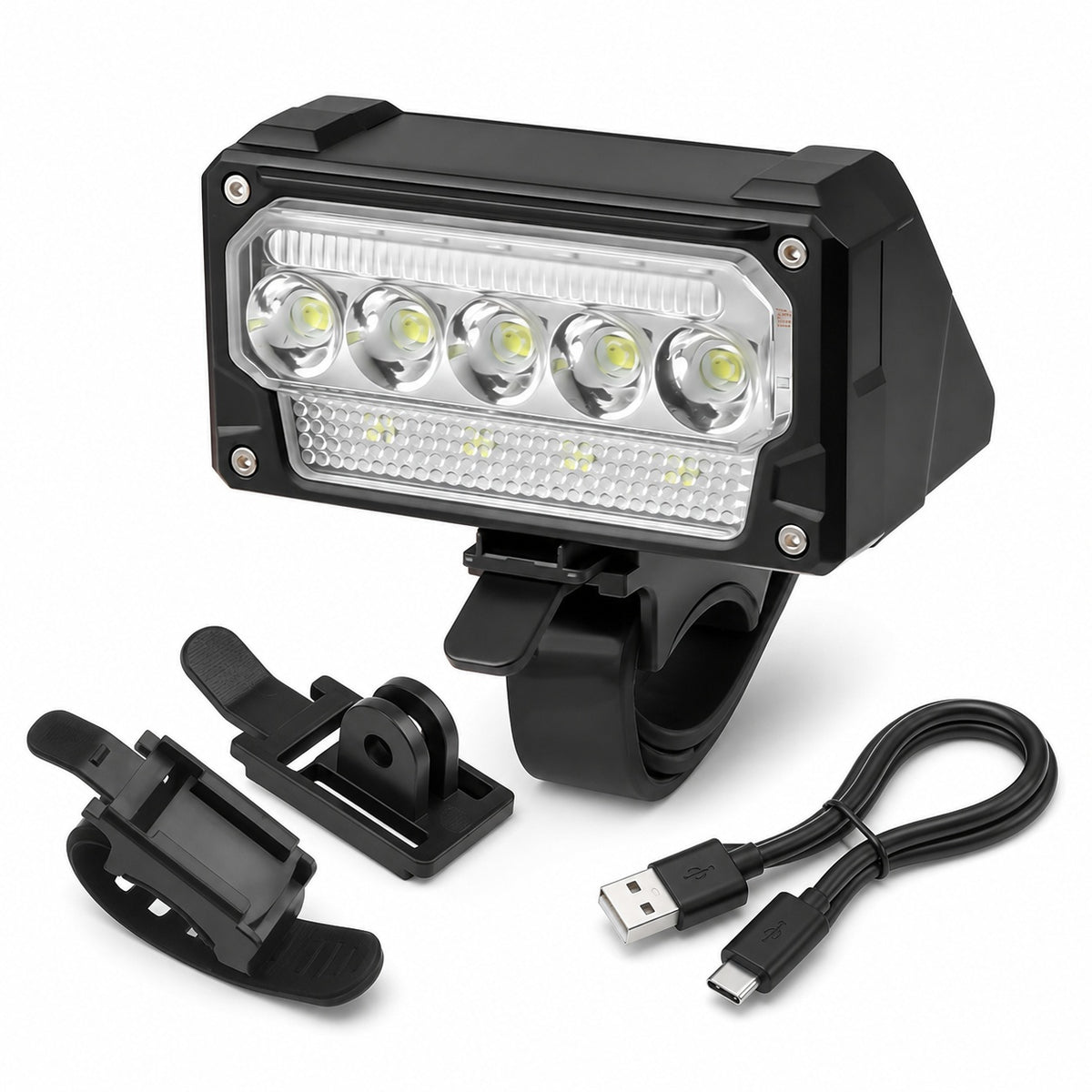 Rechargeable Motion Sensor Battery Display Type C LED Bicycle Light Vehicle DealSniper.net