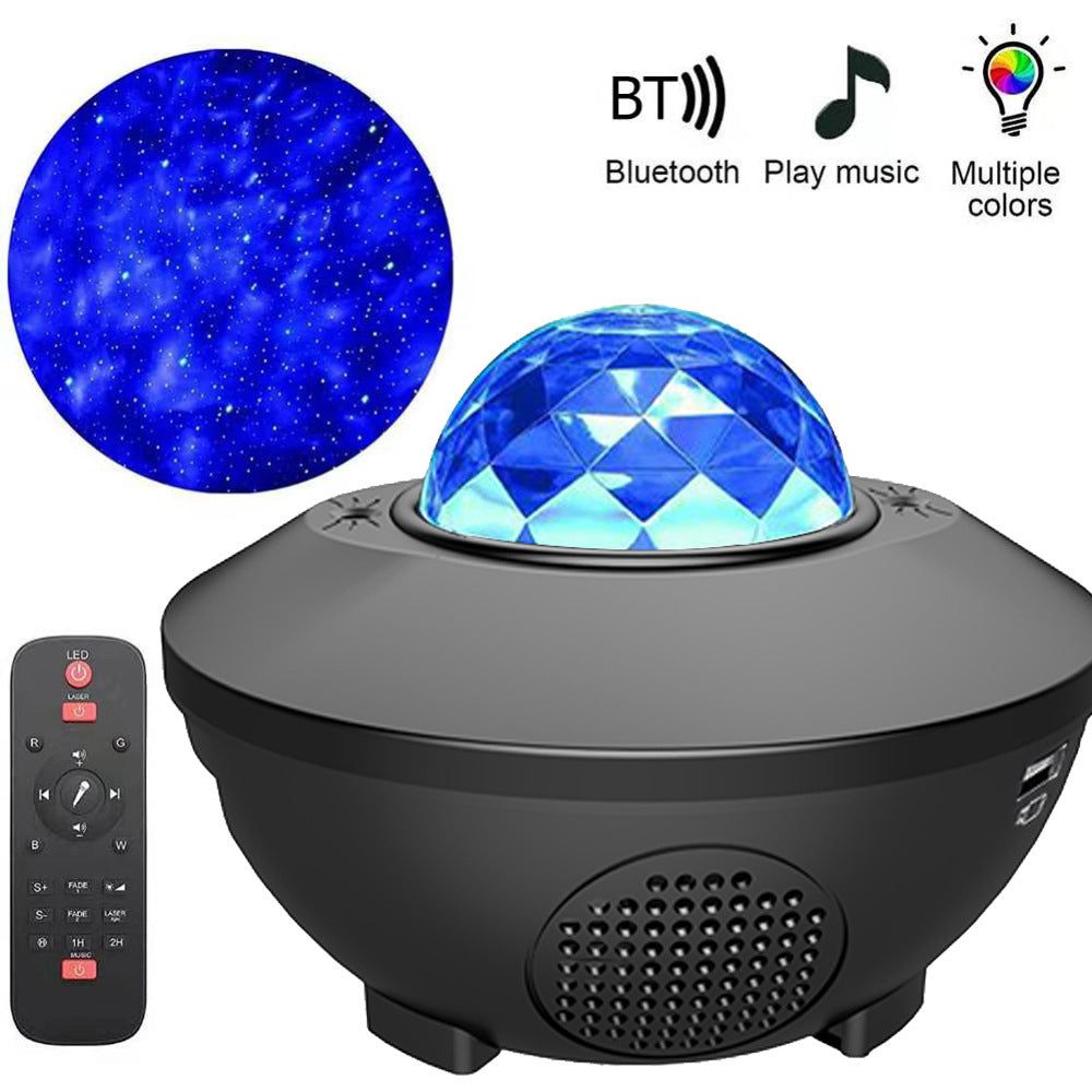 Creative Astronaut Galaxy Starry Sky Projector Nightlight Home dealsniper-net Black USB