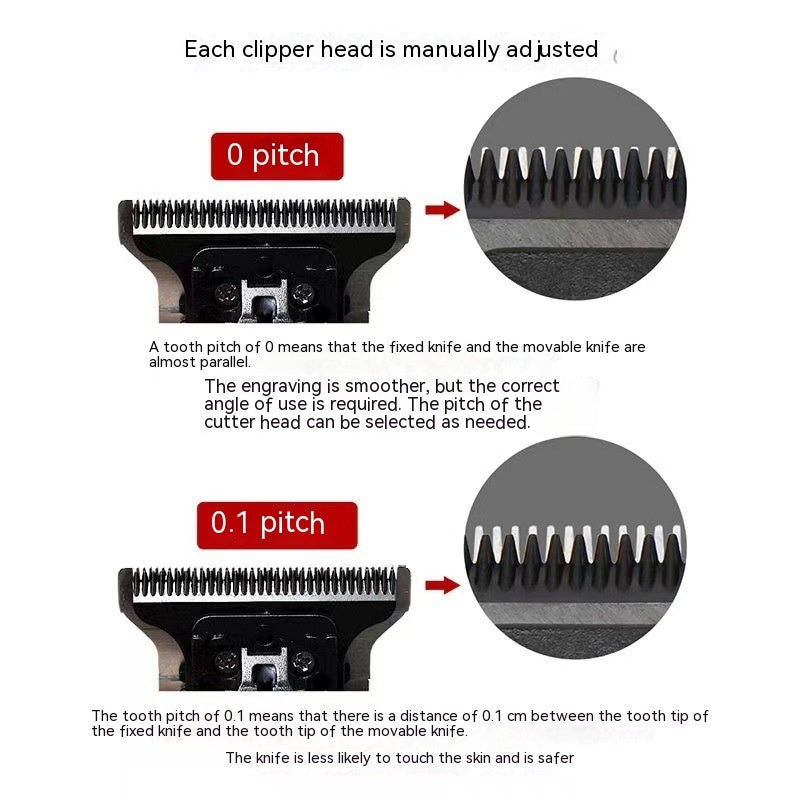 KM-2299 Electrical Hair Cutter USB Oil Head Engraving Electric Clipper Men DealSniper.net