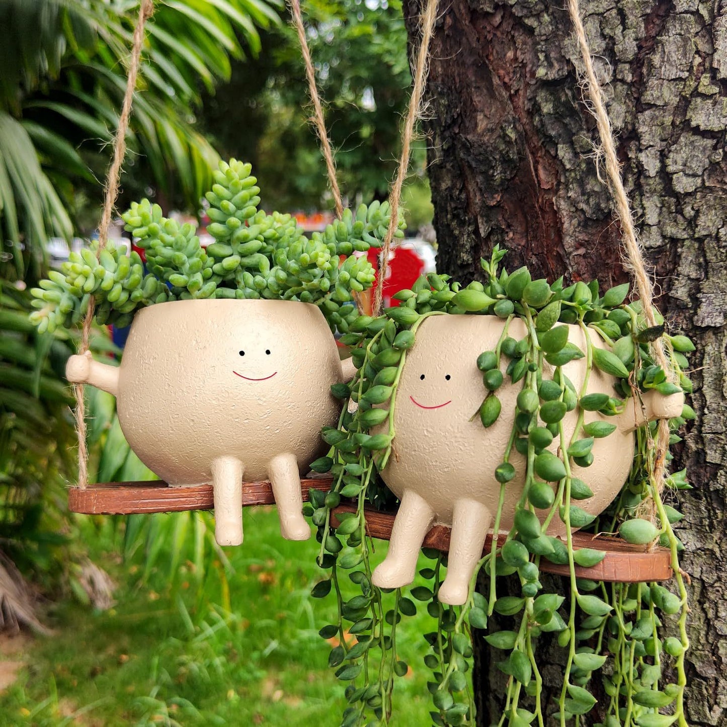 Plant Hanger Baskets Lovely Swing Face Planter Pot Garden DealSniper.net