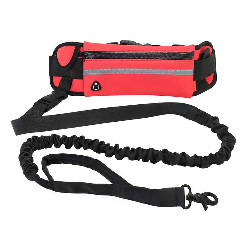 Hands Free Dog Leash Pet Walking And Training Belt Pets Gym From House Rose Red
