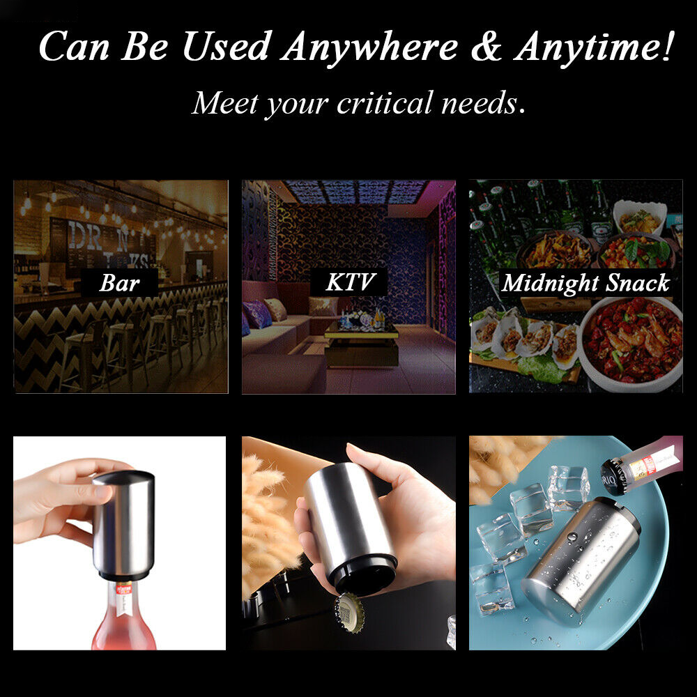 Automatic Beer Soda Bottle Opener Push Down Opener For Bar Cap Bottle Magnetic Automatic Beer Soda Bottle Opener Push Down Opener For Bar Cap Bottle Magnetic Kitchen DealSniper.net