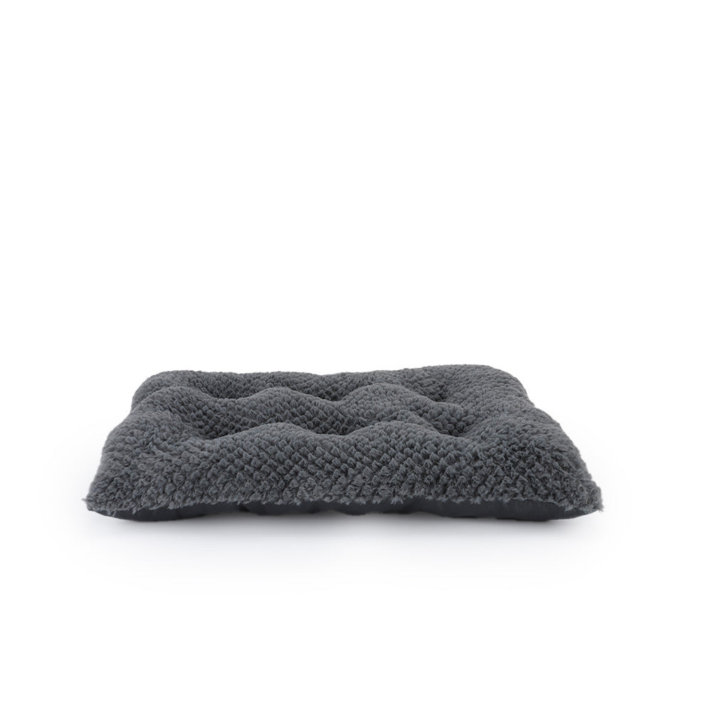 Non Slip Short Haired Pineapple Wool Doghouse Pets dealsniper-net Dark Grey L