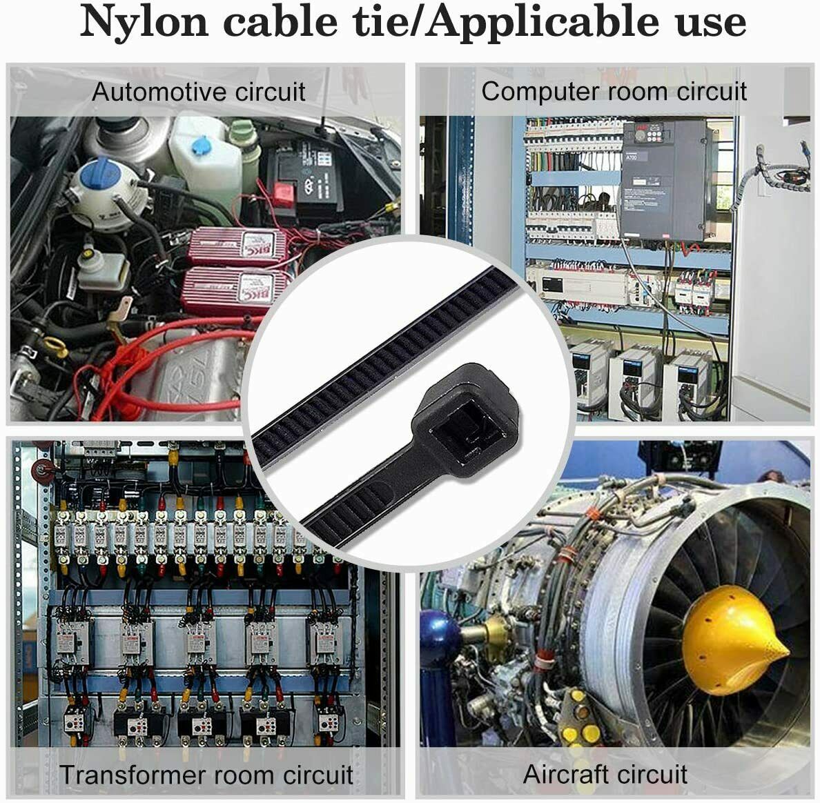 100 Cable Zip Ties 12 Inch Long Cable Ties Super Strong Nylon Cord Wrap Black Vehicle DealSniper.net