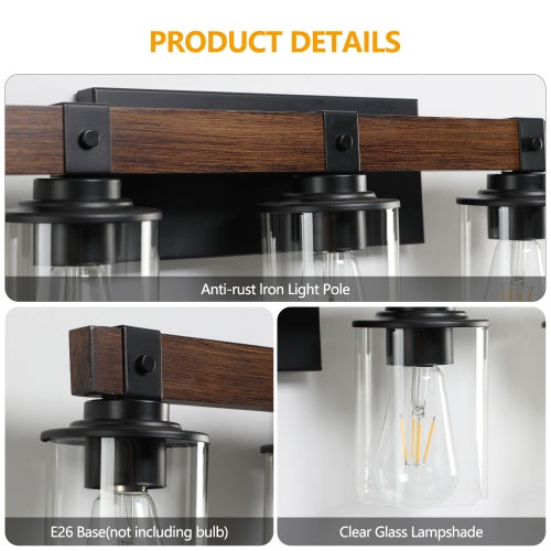 5 Lamps Farmhouse Dresser Lamps Rustic Bathroom Lamps Home Decor DealSniper.net