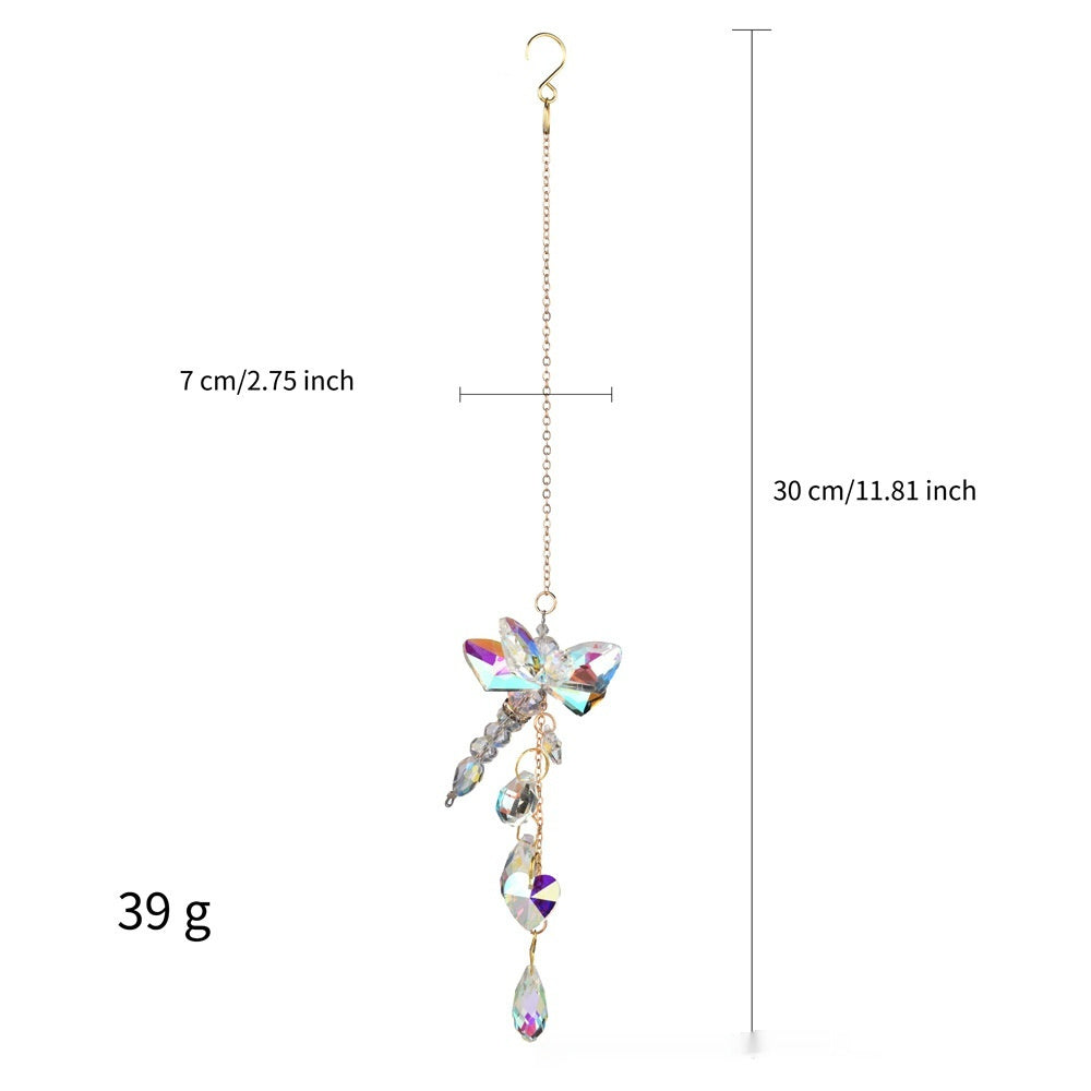 Garden Decoration Window Hanging Hand-knitted Crystal Garden DealSniper.net Dragonfly
