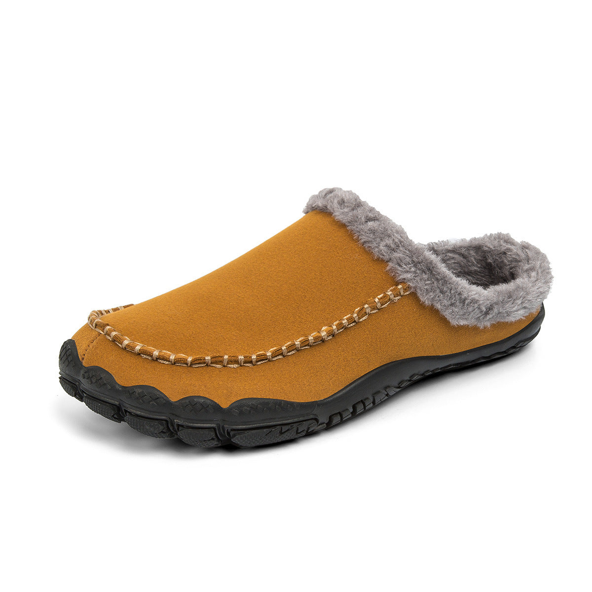 Men's Winter Warm Slippers Lightweight Anti-slip Cozy Fuzzy Men DealSniper.net Yellow 39