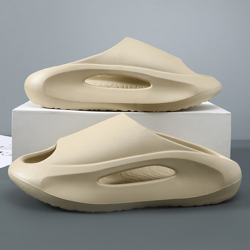 Ins Slippers Women Men Peep Toe Slipper Summer Hollow Unisex Sports Beach Shoes Women DealSniper.net Khaki B 36to37