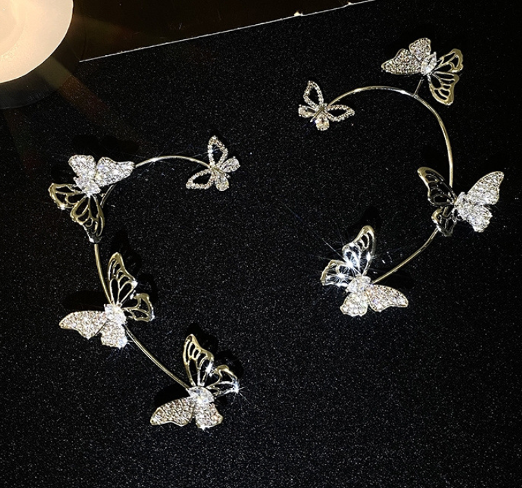 Design Light Luxury No Pierced Gospel Ear Hook Ear Clip Jewelry DealSniper.net One pair Silver