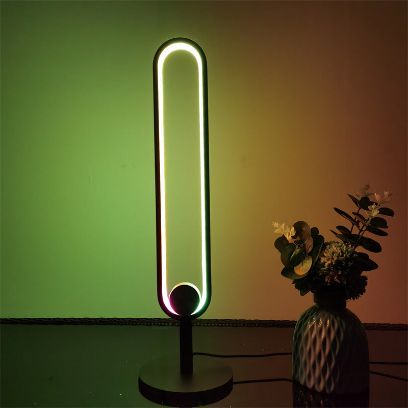 RGB Colorful Bedroom U-shaped Table Lamp Home Decor DealSniper.net Touch remote AU