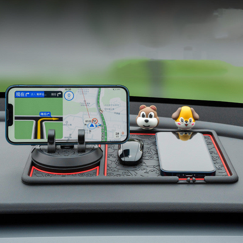 Cell Phone Anti-slip Pad 360 Degree Rotating Phone Bracket Vehicle DealSniper.net
