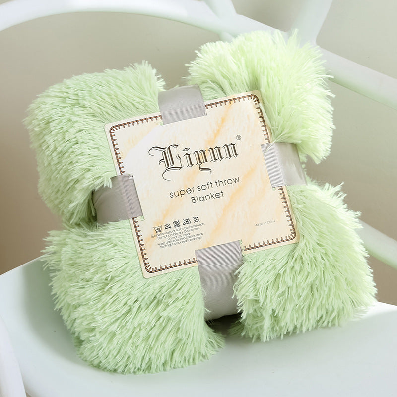 Super Soft Coral Fleece Blanket Warm Cozy Bedding Home DealSniper.net Mint Green 130x160cm