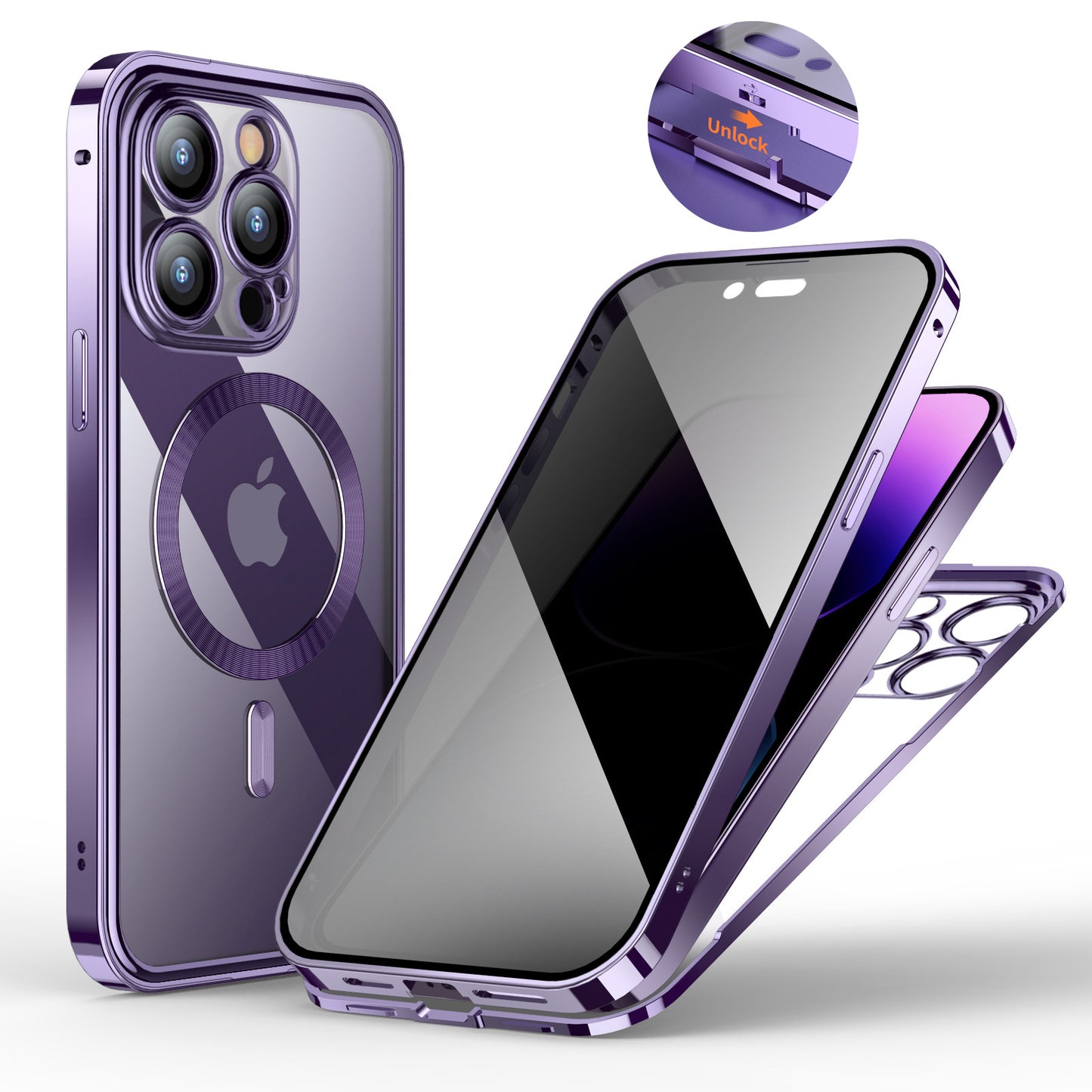 Anti-Privacy Metal Buckle Magnetic Support Wireless Charging Electronics DealSniper.net
