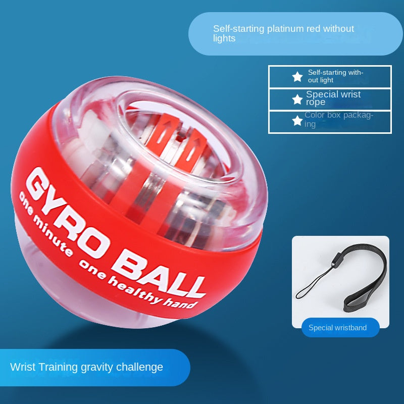 Self-Starting Wrist Gyro Ball, Wrist Strengthening Device, Hand Enhancer, Forearm Exerciser, Used To Strengthen Arms, Fingers, Wrist Bones And Muscles Sports DealSniper.net Red without light