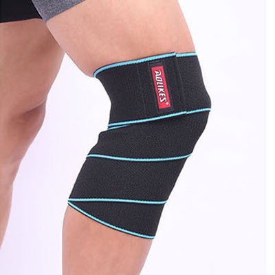 Lifting Knee Wraps Sports Running Basketball Football Wrap Bandage Kneepad Sports dealsniper-net Turqoise Blue 1pc