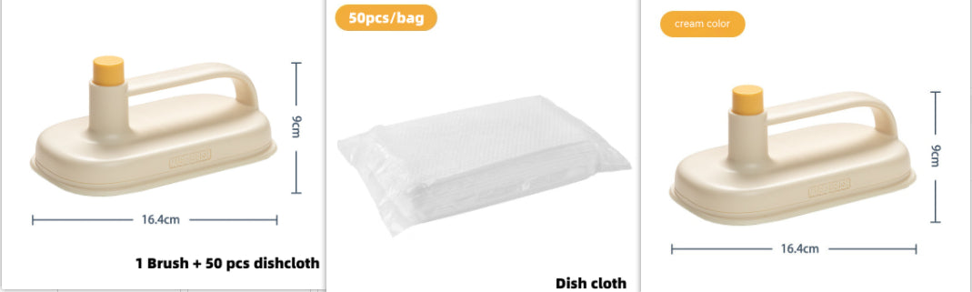 Kitchen Bathroom Toilet Cleaning Magic Brush Glass Wall House DealSniper.net Threepiece