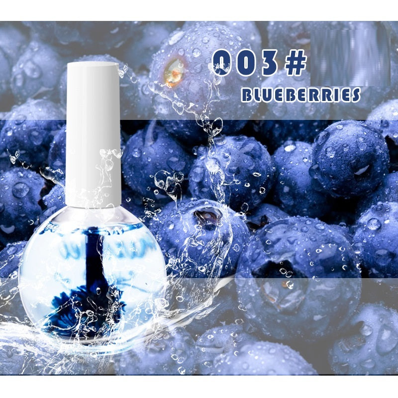 Nail Beauty Dried Flowers Nutrition Nail Treatment Oil Anti-agnai Beauty DealSniper.net 003 Blueberry 15ML