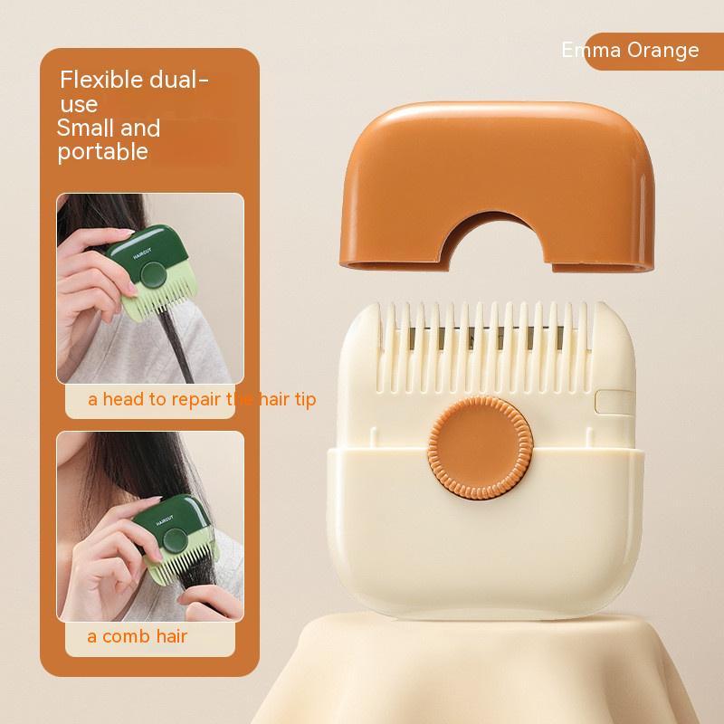 Two-in-one Hairdressing Knife Portable Hair Cutting Hair Split Beauty DealSniper.net Orange