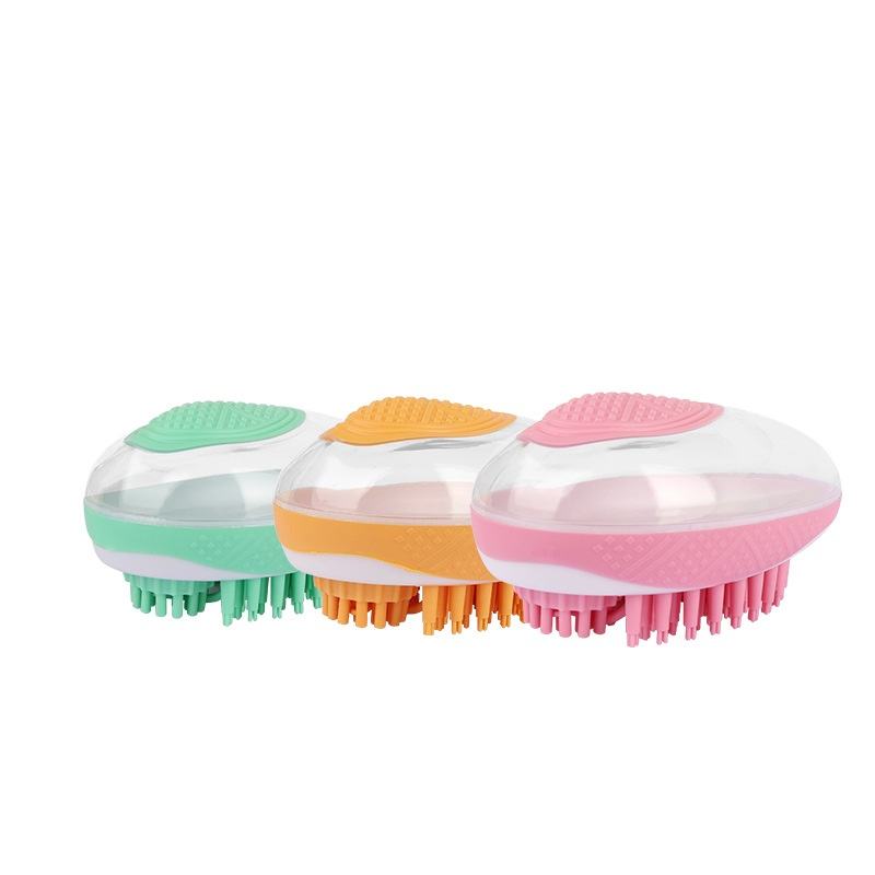 Dog Cat Bath Brush 2-in-1 Pet SPA Massage Comb Soft Silicone Pets Pets dealsniper-net